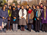 Group photo of the Alumni in front of te Hagia Sofia; IIS 2013. Photography by Farzad Kadkhoda