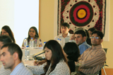 Alumni listening to presentations on the traditions and cultural practices of the Ismailis in Central Asia IIS 2011.