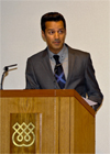 Dr Fayyaz Vellani delivering his address; IIS 2012.