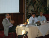 Prof. Sadria, Dr Khan and Dr Khaki at the Academic Seminar