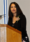 Zuleikha Haji delivering her valedictorian speech; IIS 2012.