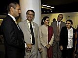 Prince Rahim Aga Khan meets guests at the graduation reception