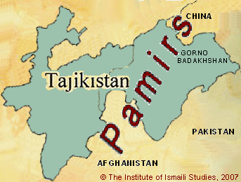 map of the Pamirs