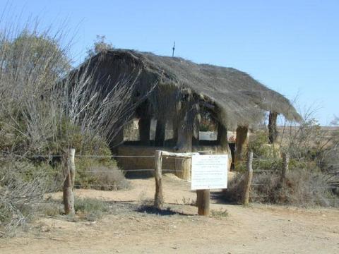 A mud mosque constructed by Afghan camel herders who settled in Australia in the late 19th century.